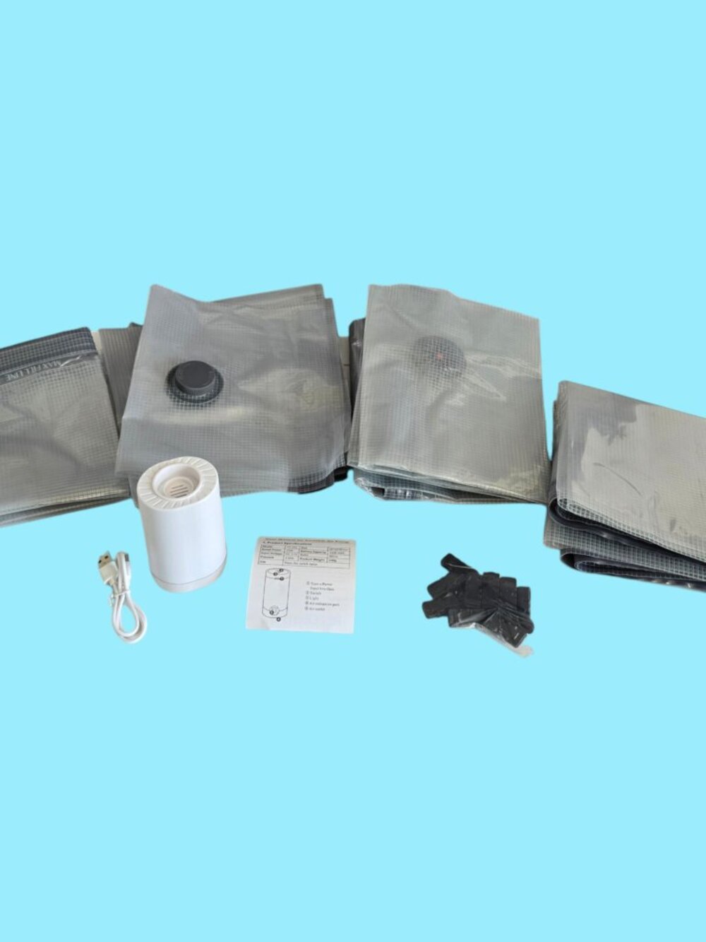 NEW Open Box! Set of 12 Clothing Vacuum Seal Bags w/ Pump - Travel, Storage, Etc
